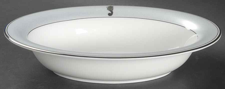 Seahorse Ocean 9" Oval Vegetable Bowl by Waterford China-1
