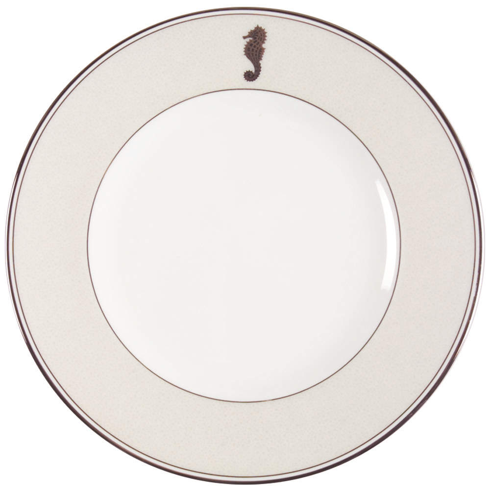 Seahorse Ivory Salad/Dessert Plate by Waterford China-1