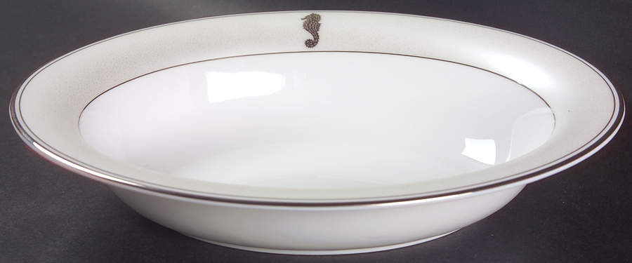 Seahorse Ivory 9" Oval Vegetable Bowl by Waterford China-1