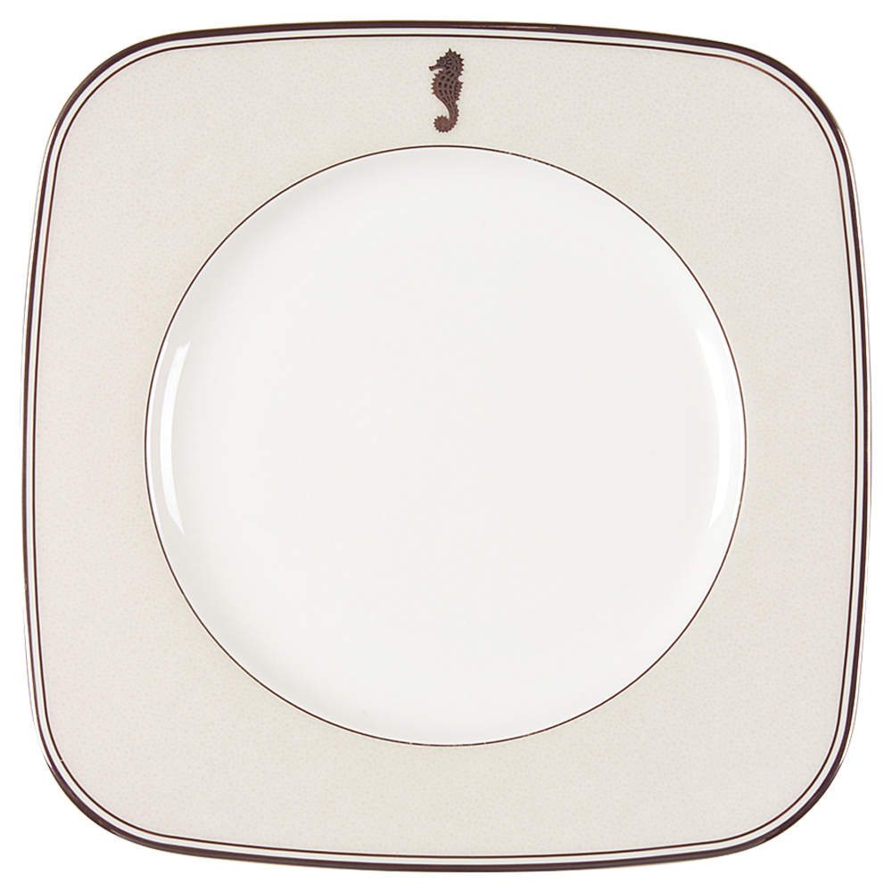 Seahorse Ivory Square Accent Salad Plate by Waterford China-1