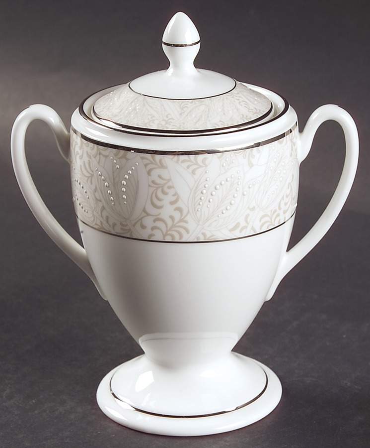 Bassano Sugar Bowl & Lid by Waterford China-1