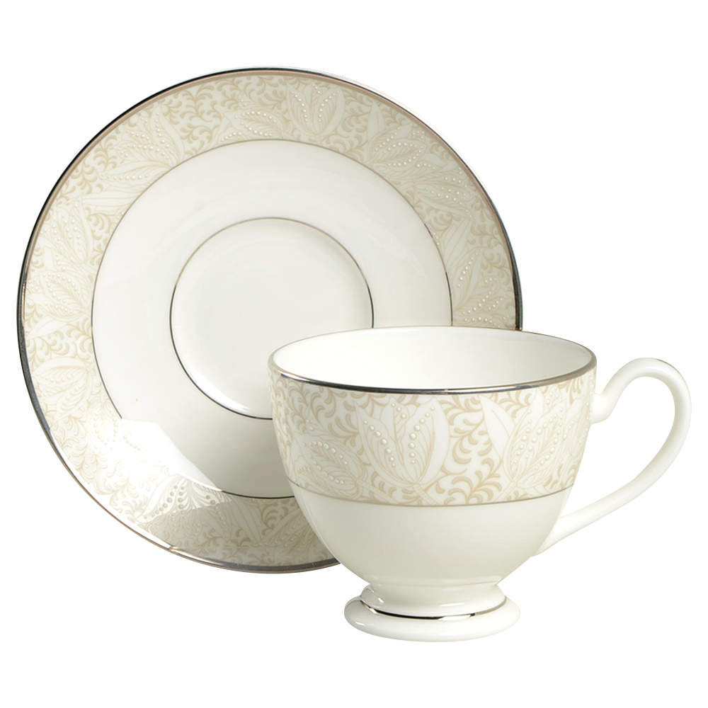 Bassano Footed Cup & Saucer Set by Waterford China-1