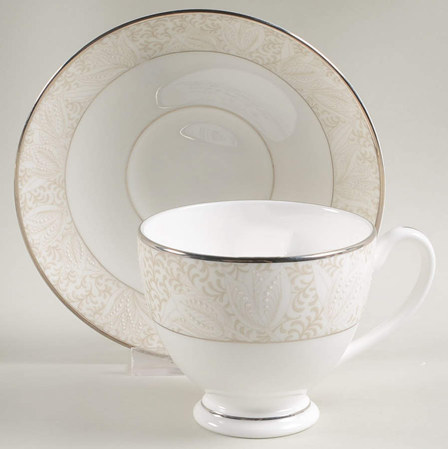 Bassano Footed Cup & Saucer Set by Waterford China-1