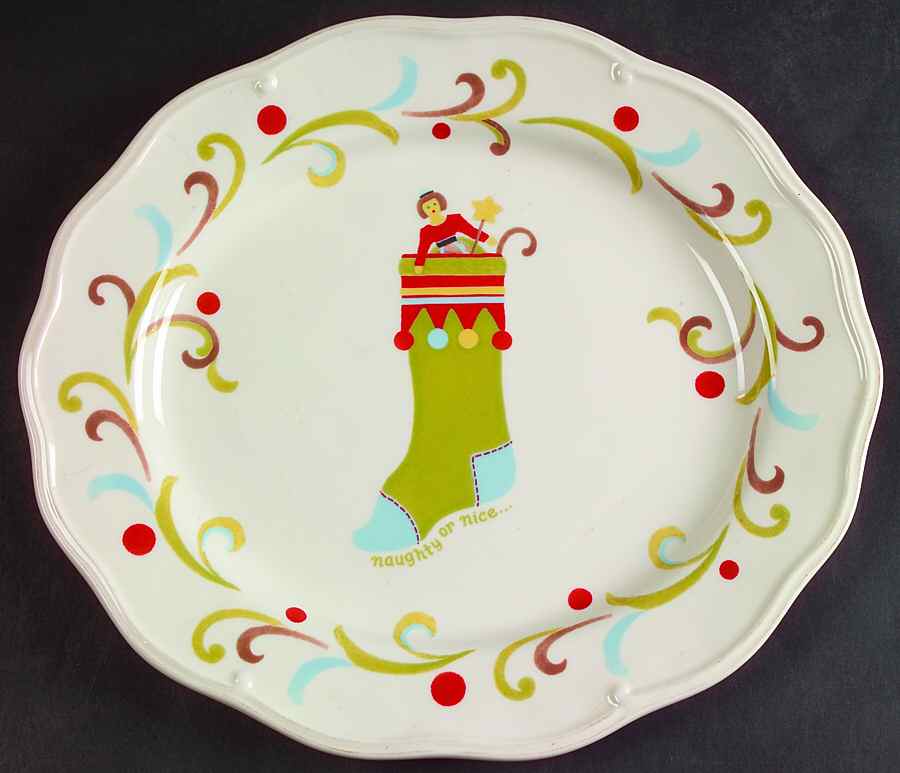 Naughty Or Nice Salad/Dessert Plate by Waterford China-1