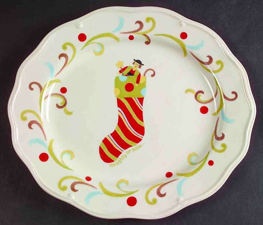 Naughty Or Nice Salad/Dessert Plate by Waterford China-1