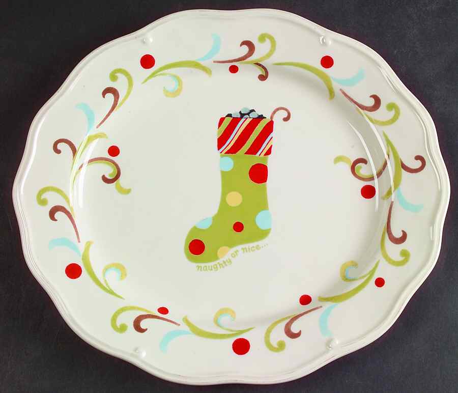 Naughty Or Nice Salad/Dessert Plate by Waterford China-1