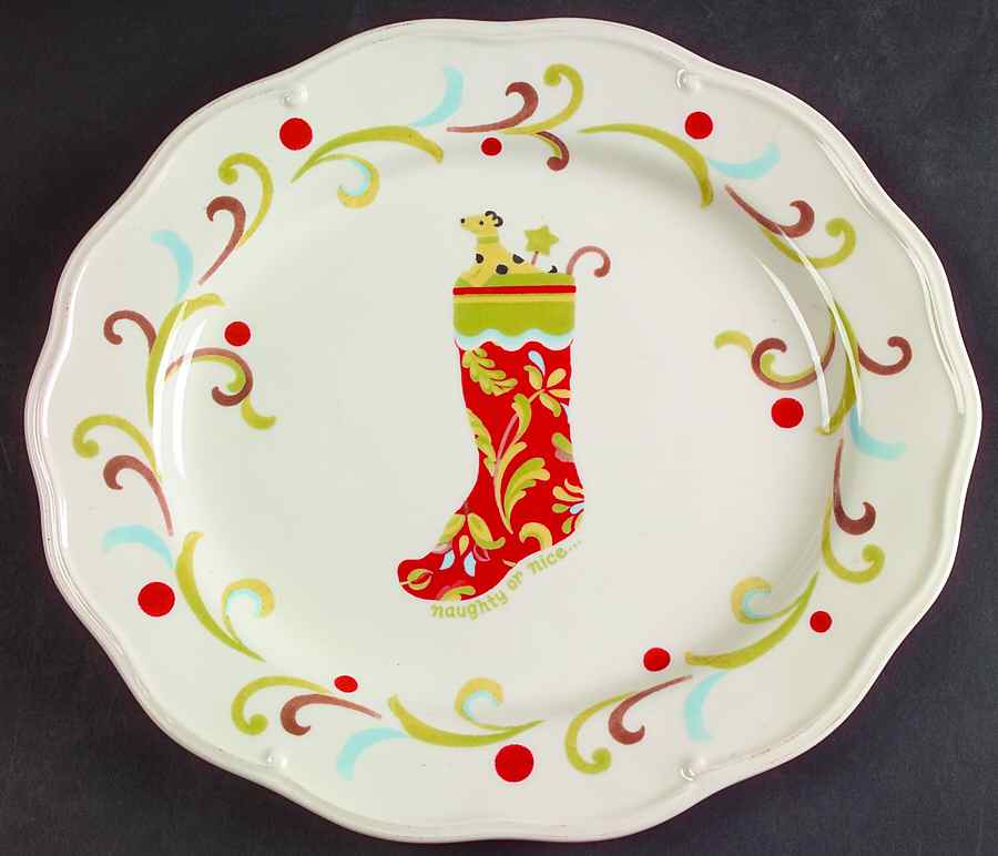 Naughty Or Nice Salad/Dessert Plate by Waterford China-1