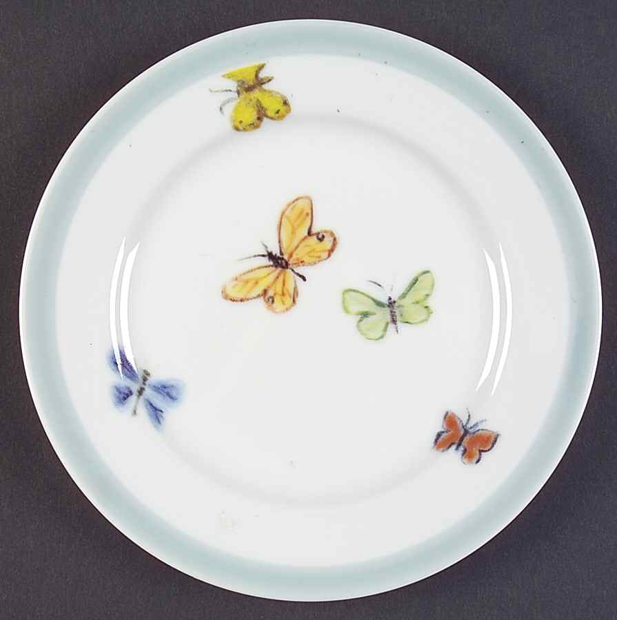 Bugs and Butterflies (Blue) Bread & Butter Plate by Williams-Sonoma-1