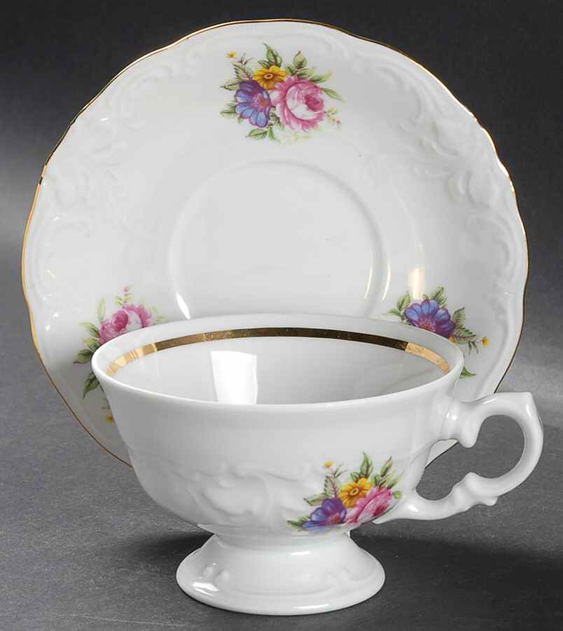 WAV45 Footed Cup & Saucer Set by Wawel-1