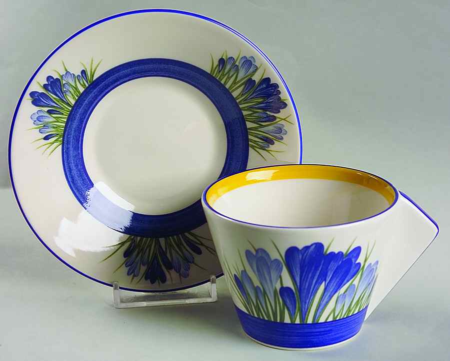 Blue Crocus Flat Cup & Saucer Set by Wedgwood-1