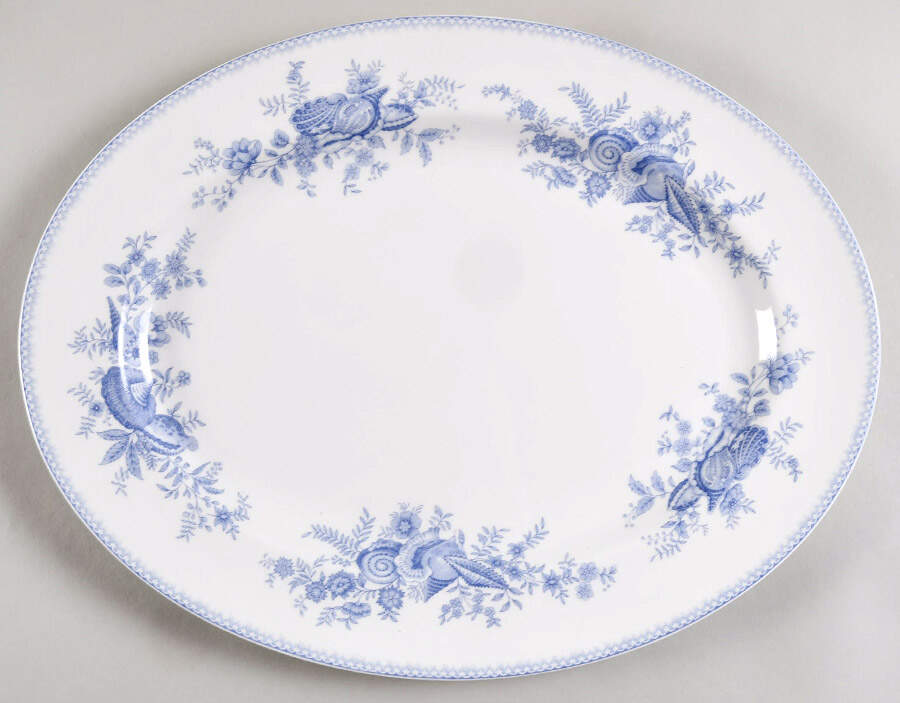Seashell Collection 15" Oval Serving Platter by Wedgwood-1