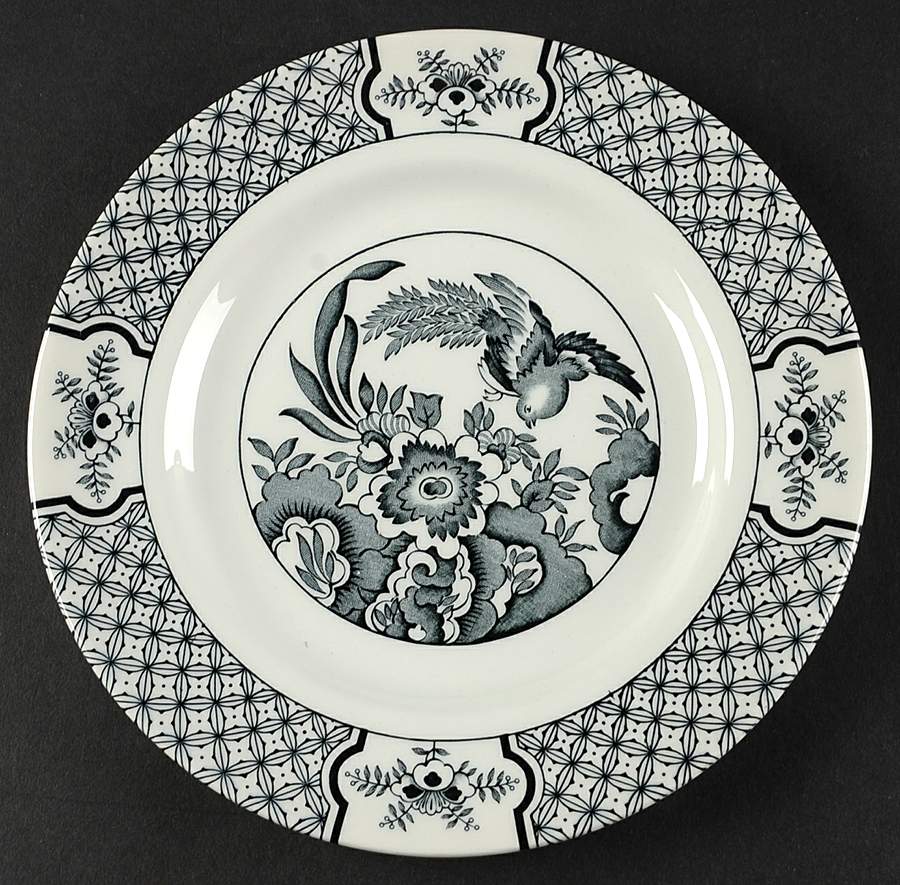 Yuan Black Salad Plate by Wood & Sons-1