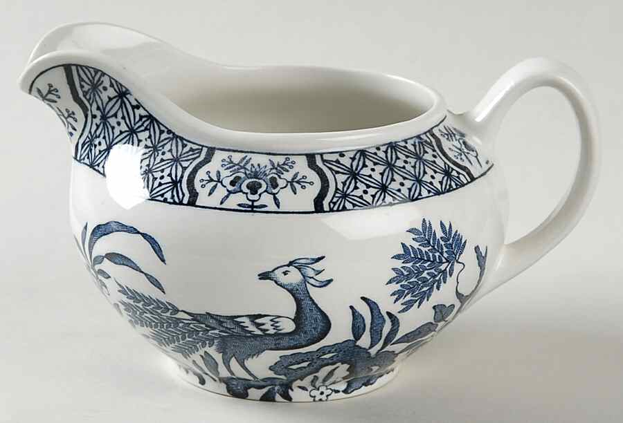 Yuan Blue (Newer, Continental Shape) Creamer by Wood & Sons-1