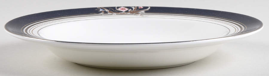 Renaissance Blue Large Rim Soup Bowl by Wedgwood-1