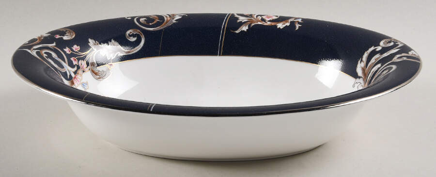 Renaissance Blue 9" Oval Vegetable Bowl by Wedgwood-1