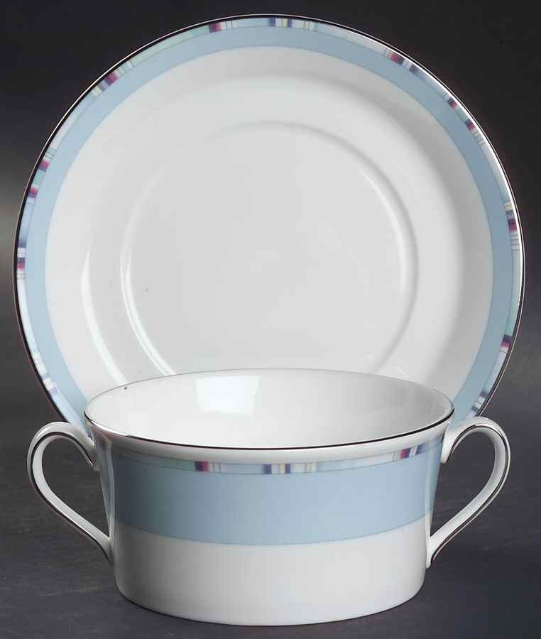 Viva Flat Cream Soup Bowl & Saucer Set by Wedgwood-1