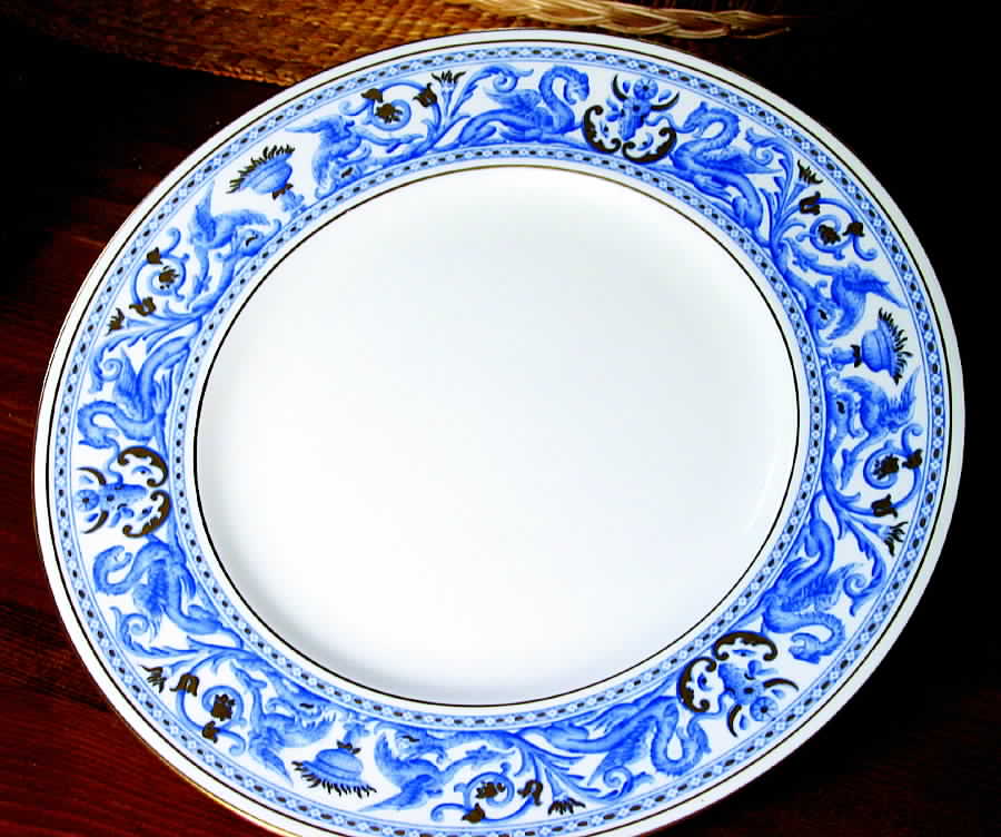 Florentine Blue (Gold Accents) Dinner Plate by Wedgwood-1