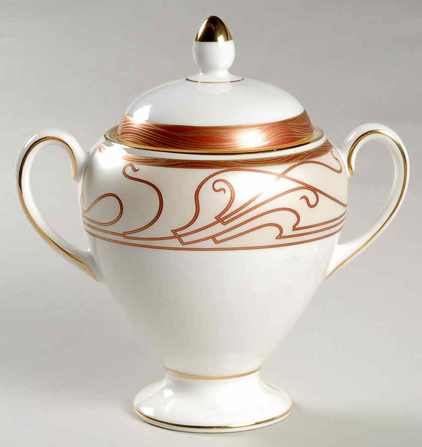 Paris Globe Shape Sugar Bowl & Lid by Wedgwood-1
