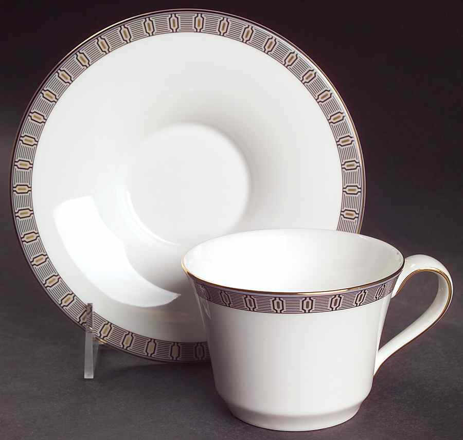 Plaza Flat Cup & Saucer Set by Wedgwood-1