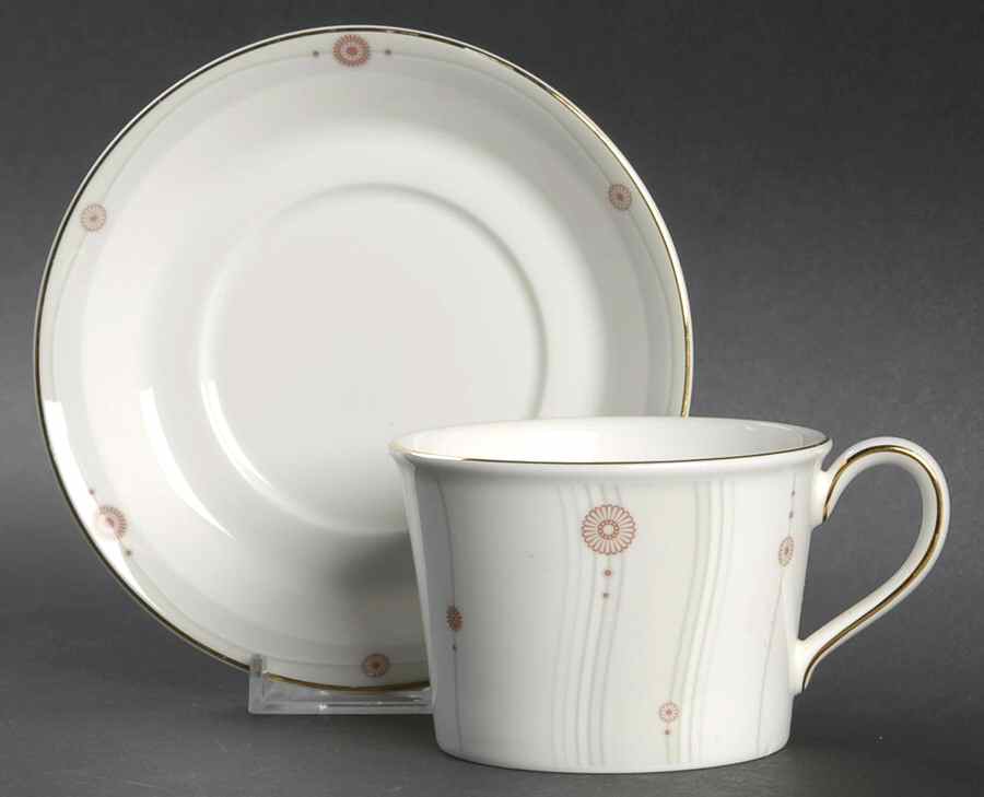 Satin Flat Cup & Saucer Set by Wedgwood-1