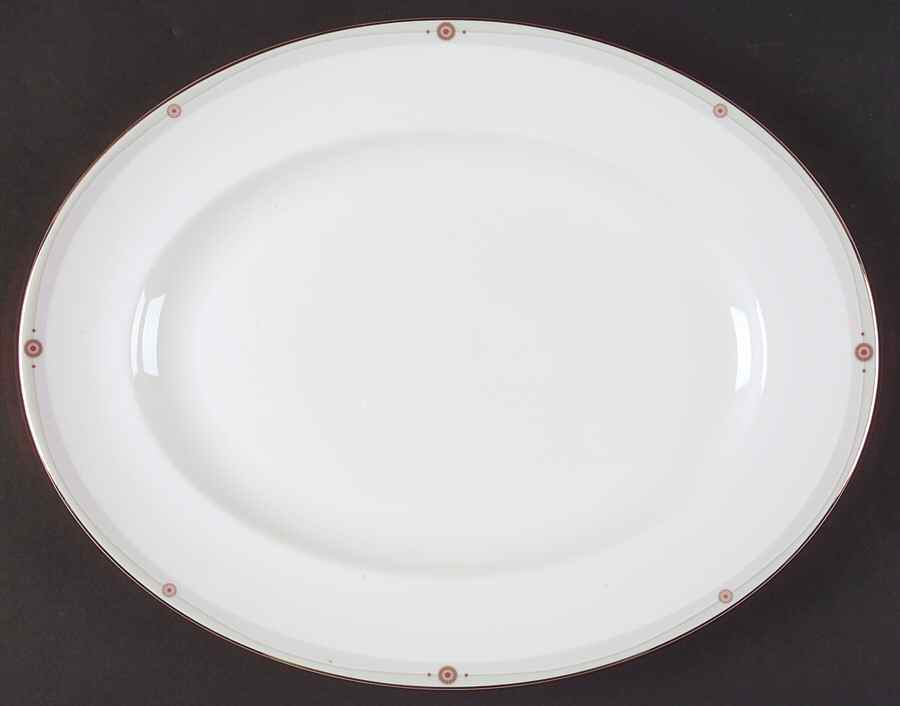 Satin 13" Oval Serving Platter by Wedgwood-1