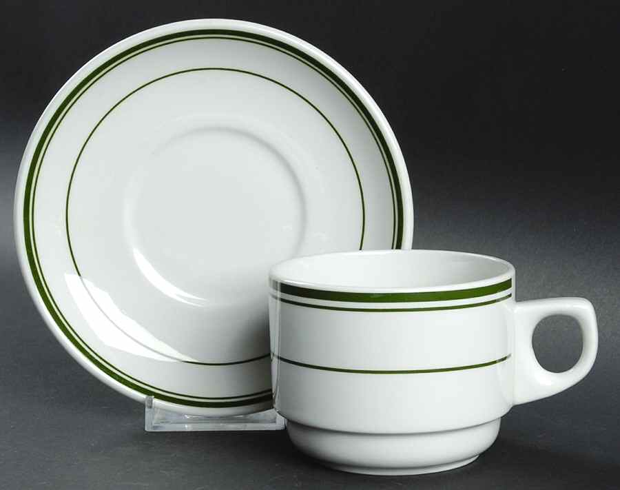 Sherwood Flat Cup & Saucer Set by Wood & Sons-1