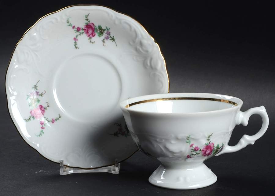 WAV48 Footed Cup & Saucer Set by Wawel-1