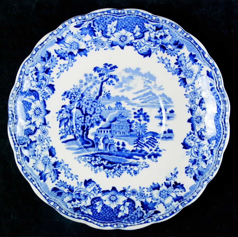 Seaforth Blue (Scallop) Saucer for Cream Soup Bowl by Wood & Sons-1