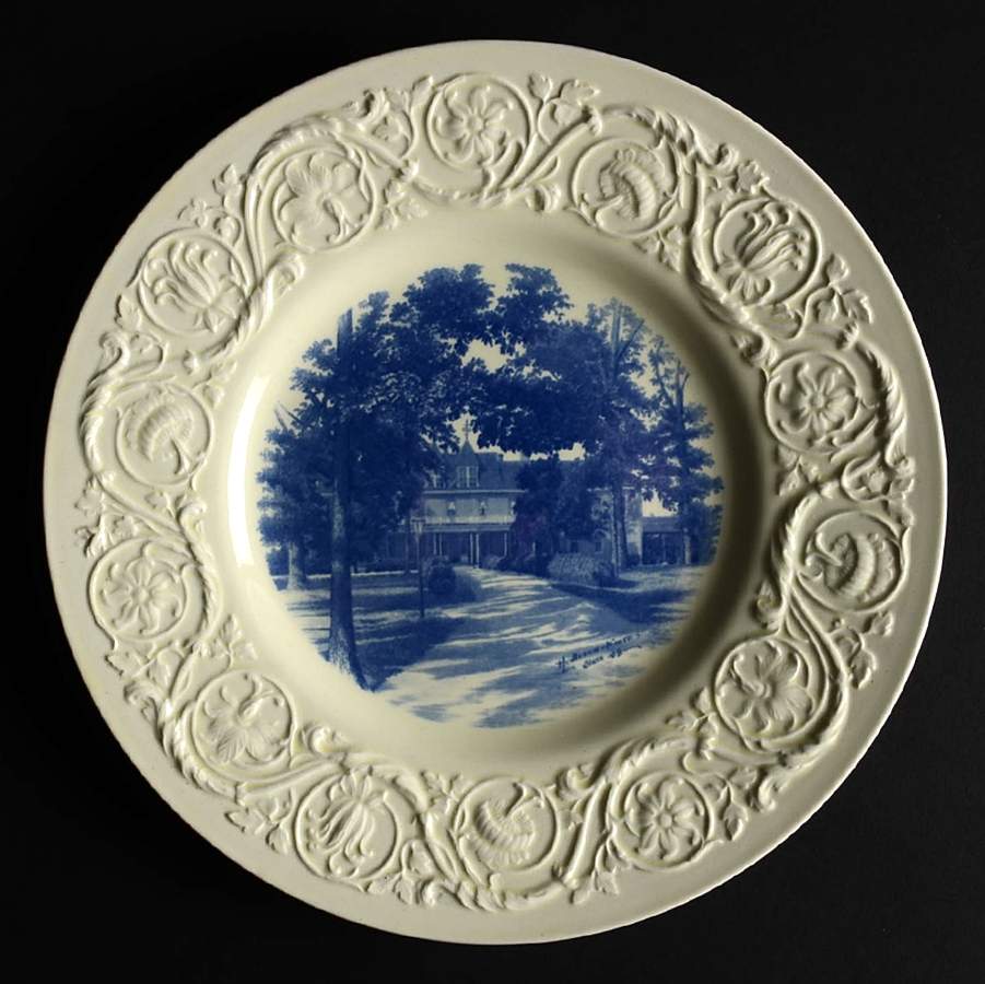 Guilford College Blue Dinner Plate by Wedgwood-1