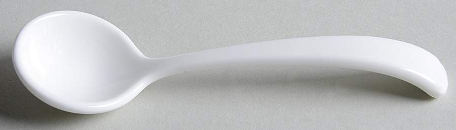 Jasper Conran Strata (Bone, Embossed) All Ceramic Sugar Spoon by Wedgwood-1