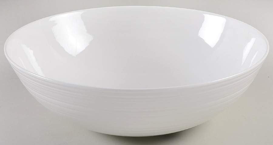 Jasper Conran Strata (Bone, Embossed) 11" Round Serving Bowl by Wedgwood-1