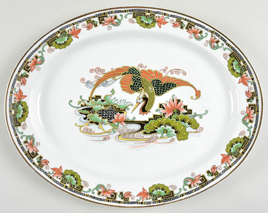 WOO117 14" Oval Serving Platter by Wood & Sons-1