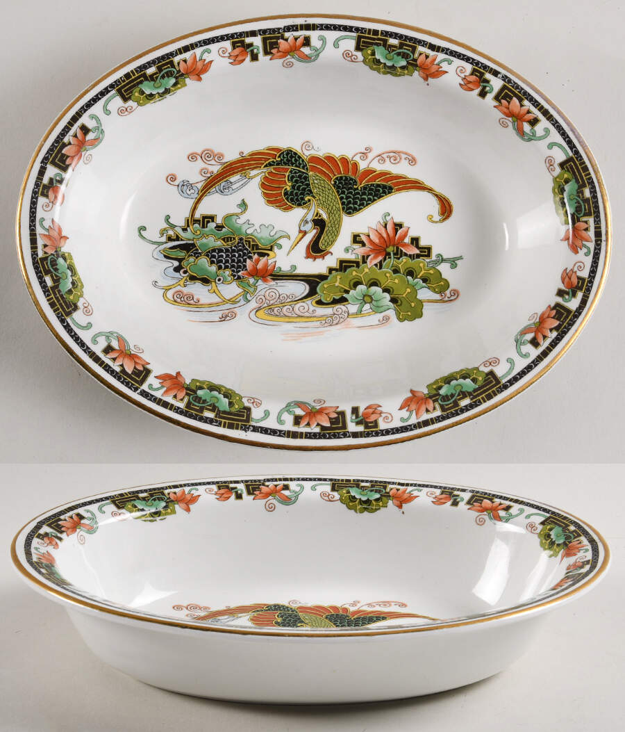 WOO117 9" Oval Vegetable Bowl by Wood & Sons-1