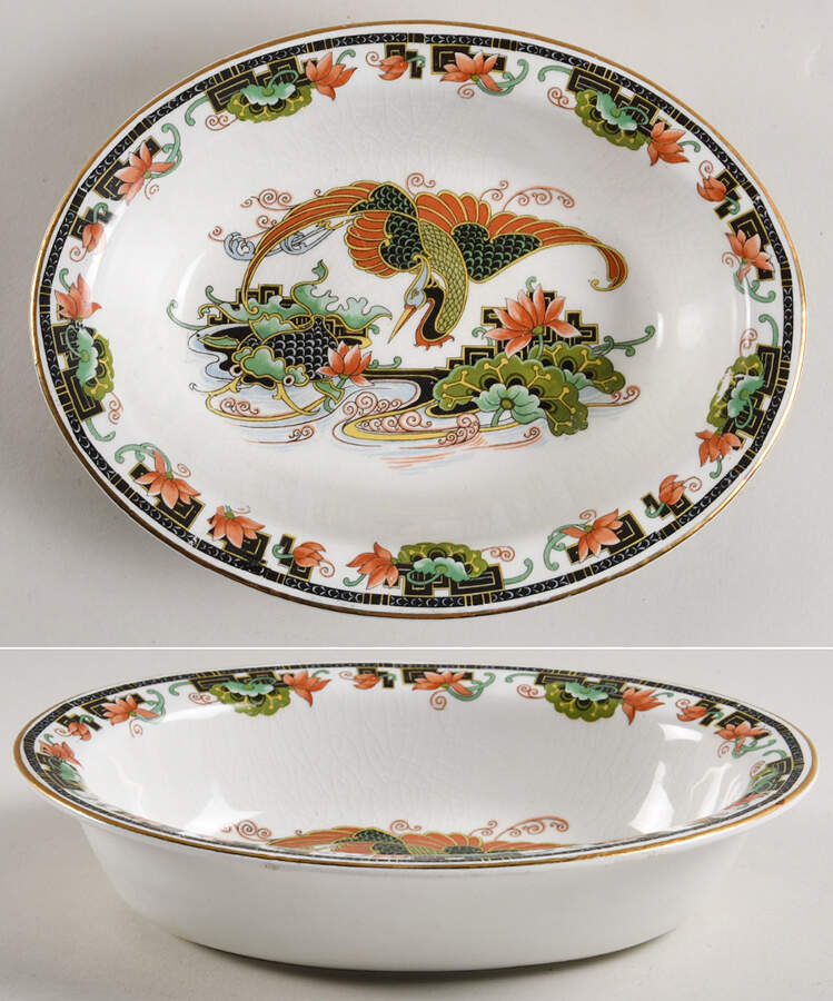 WOO117 8" Oval Vegetable Bowl by Wood & Sons-1
