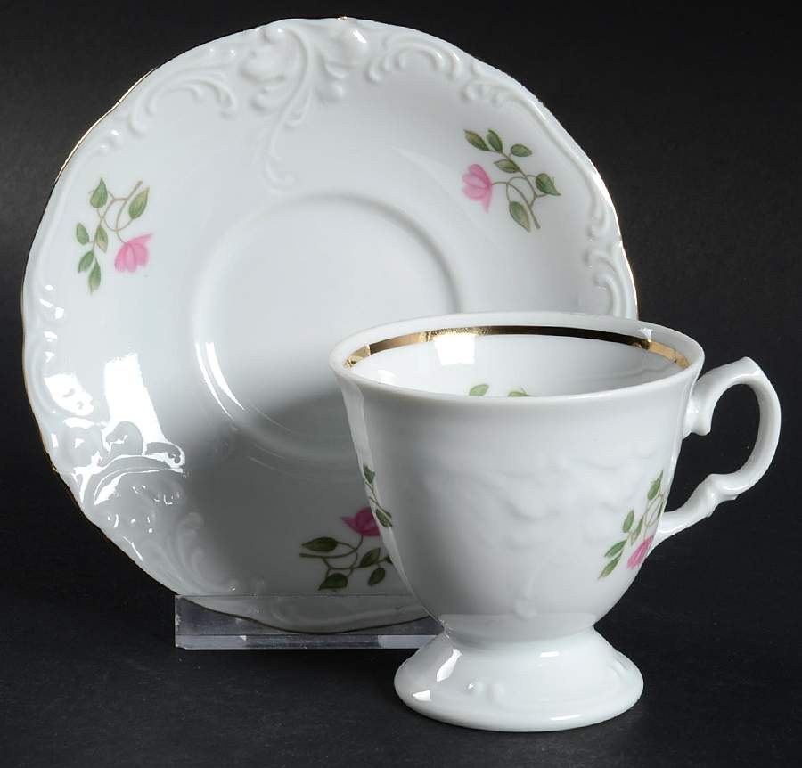 WAV49 Footed Demitasse Cup & Saucer Set by Wawel-1