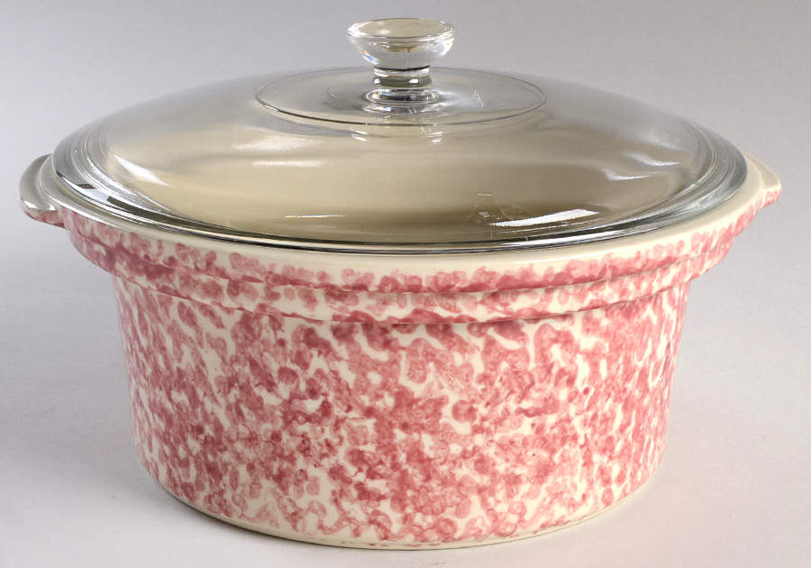 Rose Sponge 2.25 Qt Round Covered Casserole by Workshop Gerald Henn-1