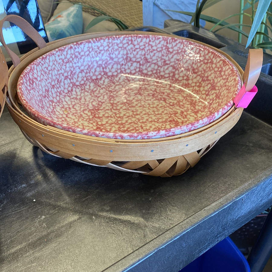 Rose Sponge 14" Round Baker with Basket by Workshop Gerald Henn-1