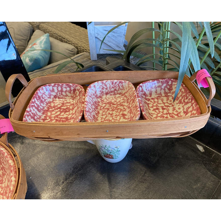 Rose Sponge Individual Baker's - Set of 3 with Basket by Workshop Gerald Henn-1