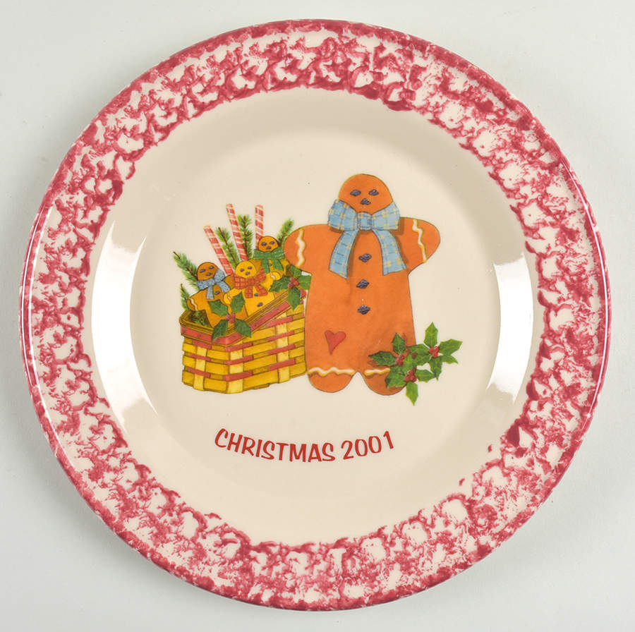 Rose Sponge Christmas Dinner Plate by Workshop Gerald Henn-1
