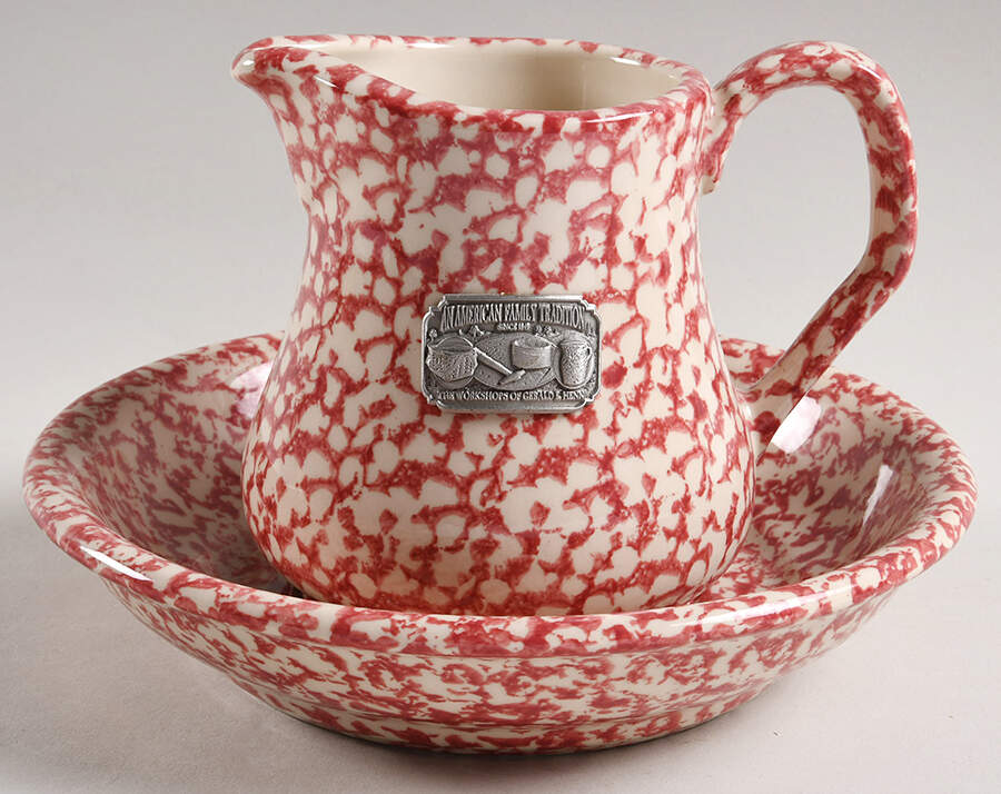 Rose Sponge 20 Oz Pitcher and Bowl Set by Workshop Gerald Henn-1