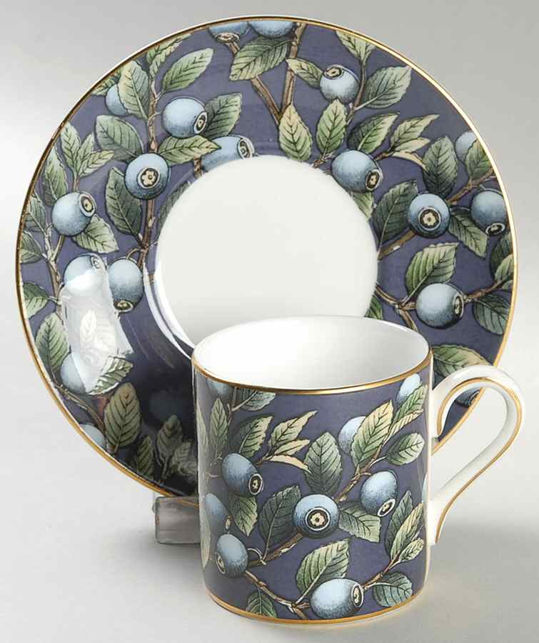 Fruit Orchard Collection Flat Demitasse Cup & Saucer Set by Wedgwood-1