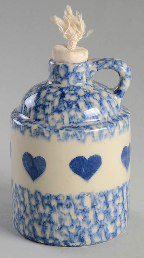 Blue Heart Oil Lamp and Wick Stopper by Workshop Gerald Henn-1