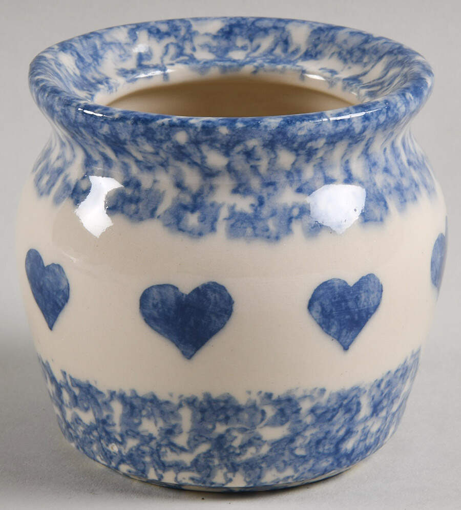 Blue Heart Sugar Bowl No Lid by Workshop Gerald Henn-1