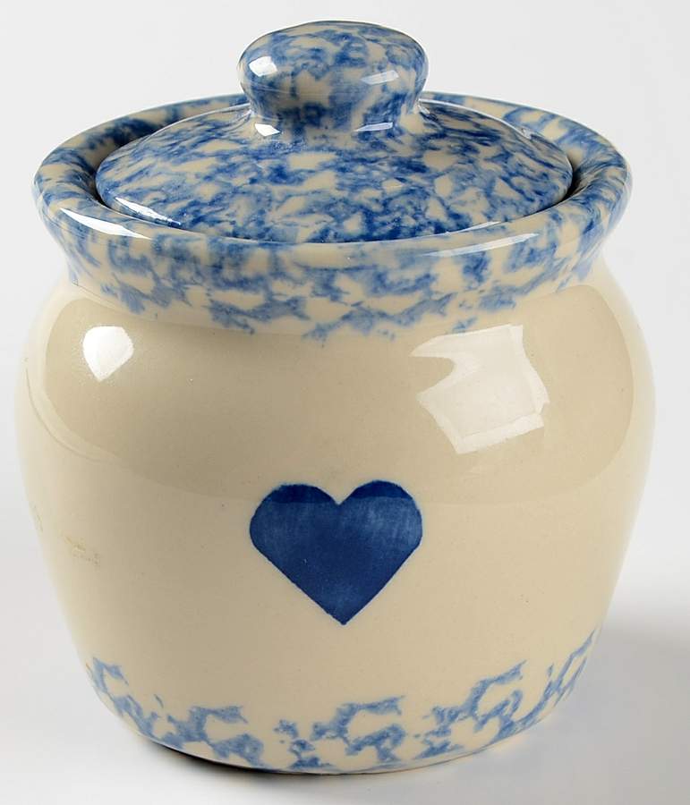 Blue Heart Sugar Bowl & Lid by Workshop Gerald Henn-1