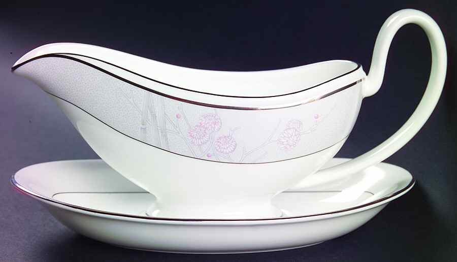 Chrysanthemum Gravy Boat & Underplate by Waterford China-1
