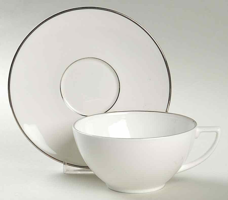 Jasper Conran Platinum Oversized Cup & Saucer Set by Wedgwood-1