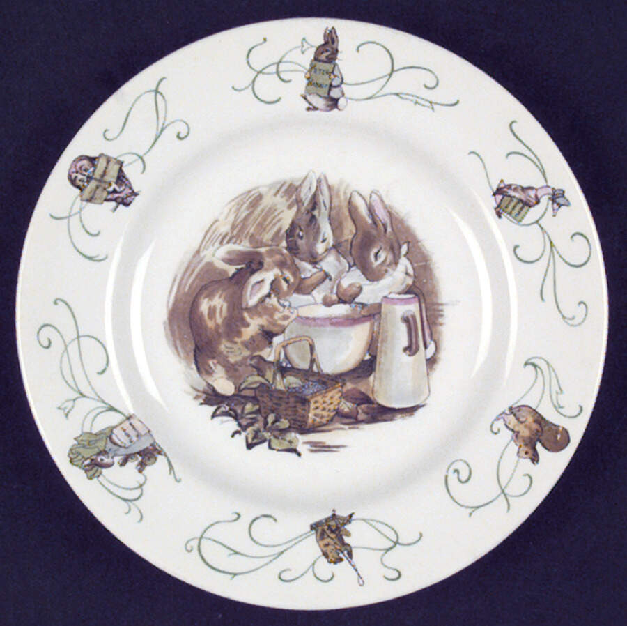 Peter Rabbit (Green Trim) Bread & Butter Plate by Wedgwood-1