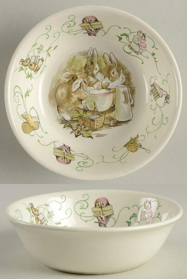 Peter Rabbit (Green Trim) Child's Bowl by Wedgwood-1