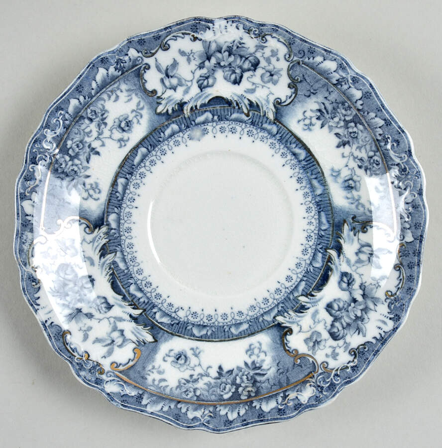 Phoebe Blue (Gold Accents, No Trim) Saucer by Wedgwood-1