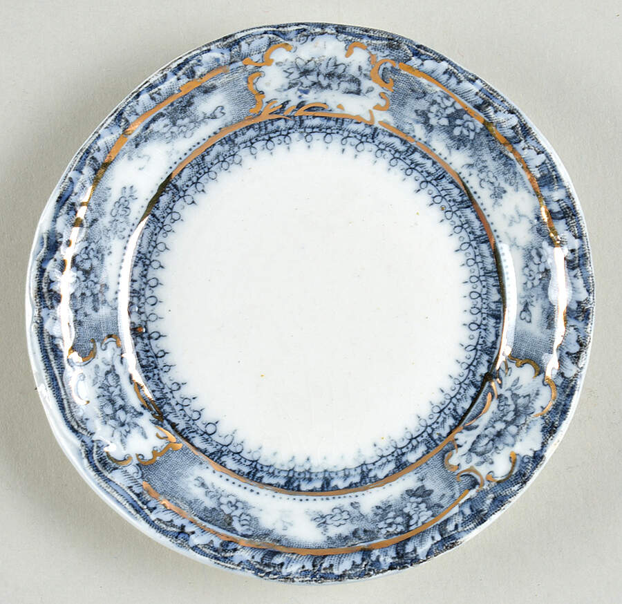 Phoebe Blue (Gold Accents, No Trim) Butter Pat by Wedgwood-1